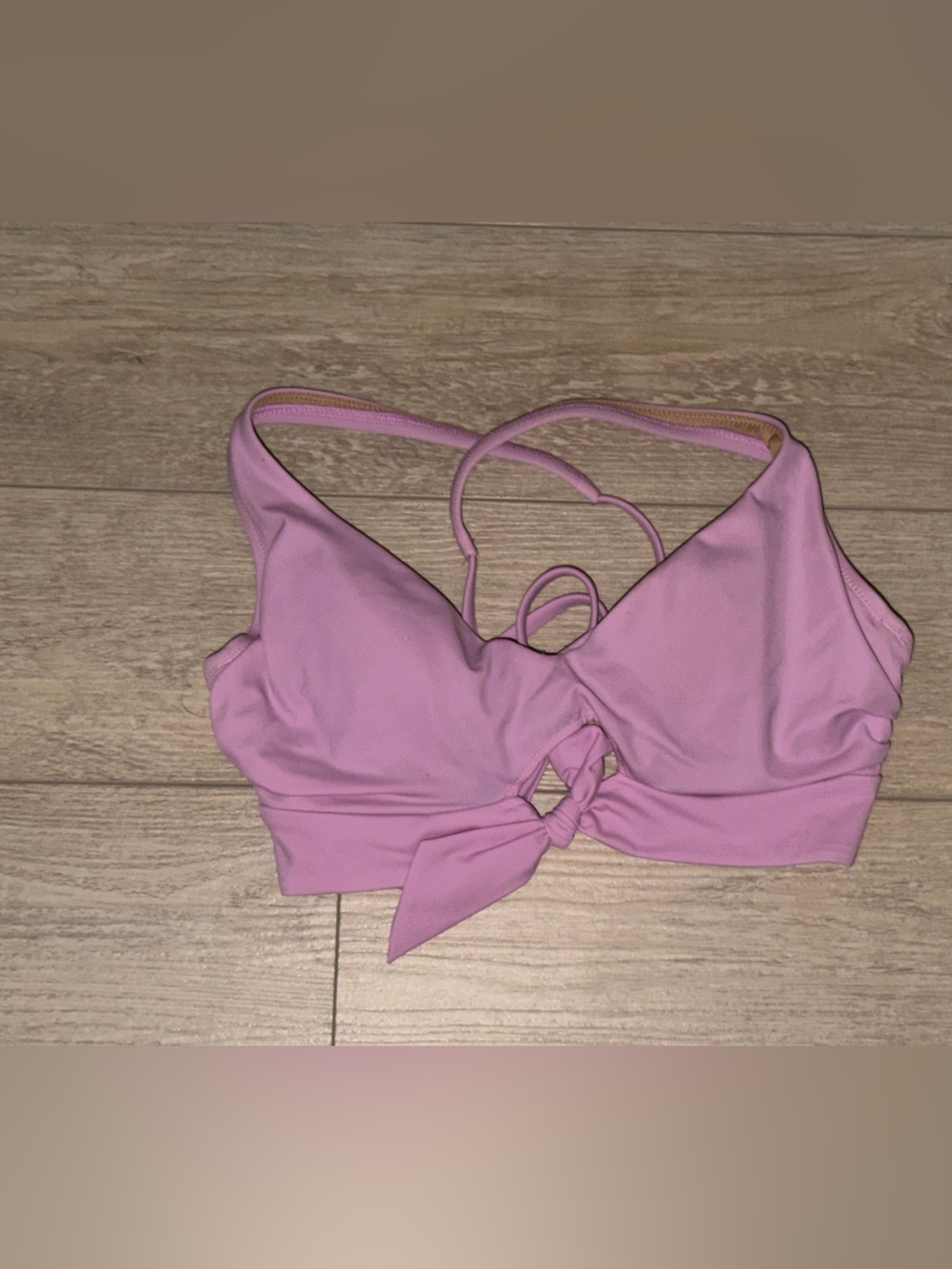 Shade & Shore Lilac Tie-Front Bikini Top